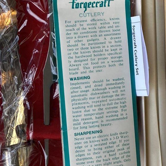 Vintage Forgecraft Carving Cutlery Set - Picture 4 of 6